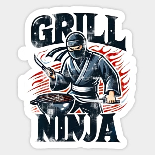 Grill Ninja T-shirt – Black Belt BBQ Sticker